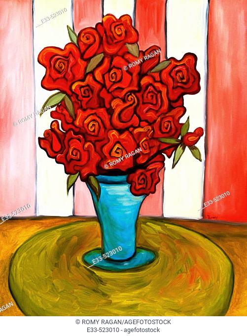 'Bouquet' from the series 'Les Fleurs' 24 x 30' Oil on canvas. Artist's collection. 2004