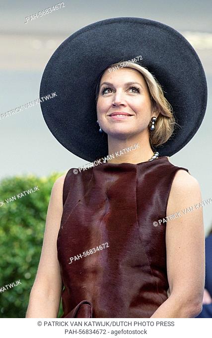 Queen Maxima of The Netherlands visits Dra-ger Medical technology in Lubeck, Germany, 19 March 2015. The king and queen visit Northern Germany 19 and 20 March