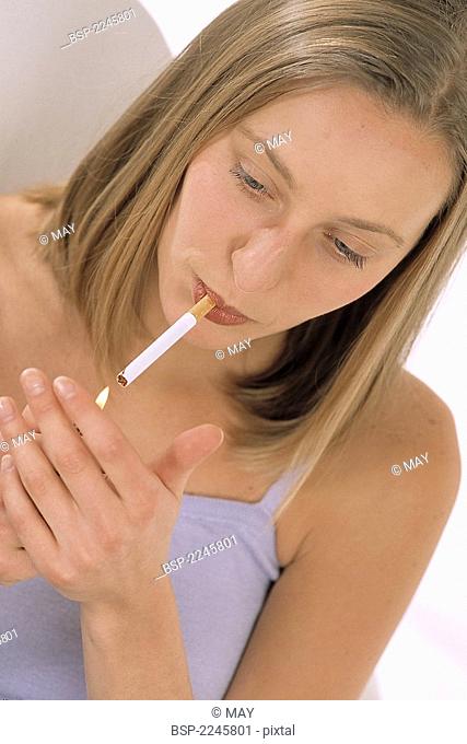 WOMAN SMOKING Model