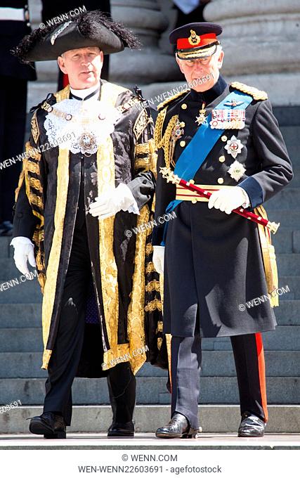 VIPs leaving the battle of Waterloo Commemoration. Featuring: Prince Charles Where: London, United Kingdom When: 18 Jun 2015 Credit: WENN.com
