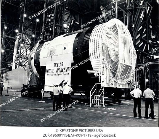 1973 - Skylab Orbital Workshop: The Skylab Orbital Workshop is shown in the Vertical Assembly Building at theKennedy Space Centre, Fla