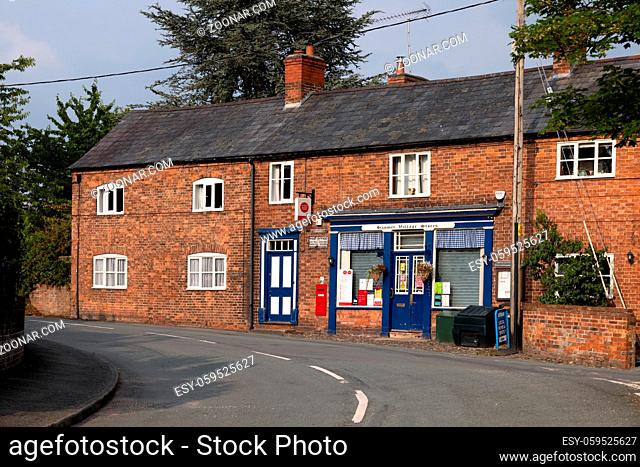 HANMER, CLWYD, WALES - JULY 10 : View of Hanmer Village Stores in Hanmer, Wales on July 10, 2021
