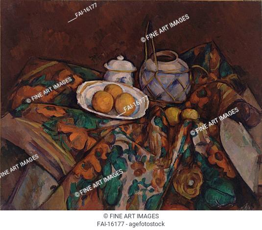 Still Life with Ginger Jar, Sugar Bowl and Oranges. Cézanne, Paul (1839-1906). Oil on canvas. Postimpressionism. 1903-1906