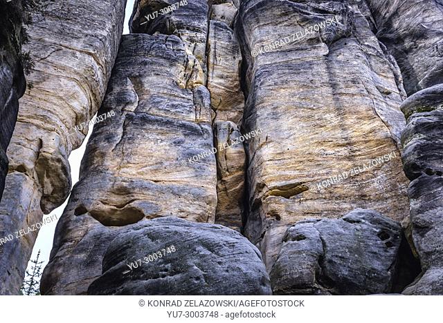 Elephant head shaped rock in National Nature Reserve Adrspach-Teplice Rocks near Teplice nad Metuji town in Bohemia region, Czech Republic