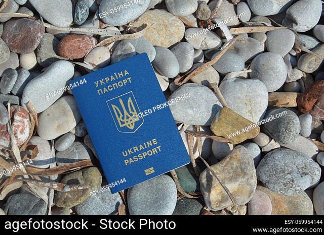 International passport of a the citizen of Ukraine for travel