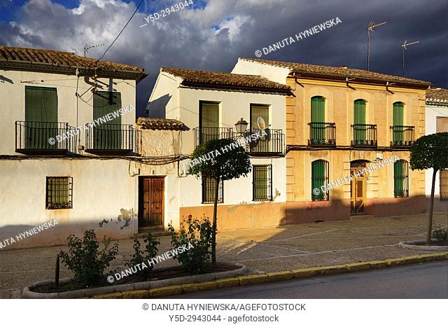 traditional architecture, Plaza de San Juan, Villanueva de los Infantes, Ruta de Don Quijote, Ciudad Real, Castile-La Mancha, Spain, Europe