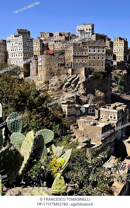 Yemen, Haraz Mountains, Al-Hajjara, village