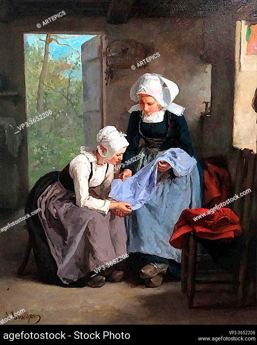 Trayer Jules - the Seamstress 2 - French School - 19th and Early 20th Century