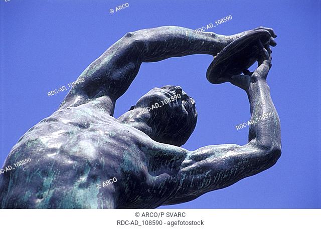 Statue of Discobolus Athens Attica Greece discus thrower Discobolos