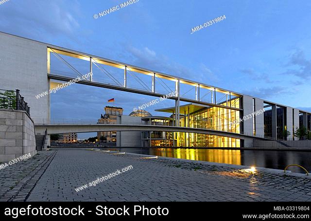 Paul L”be House, German Bundestag and Reichstag building, government district, Berlin, Germany