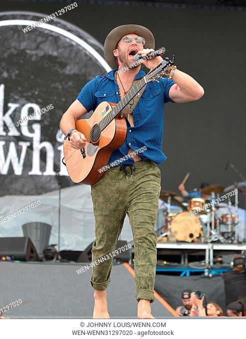 Drake White & The Big Fire perform live onstage during the Rock the Ocean's Tortuga Music Festival in Fort Lauderdale, Florida