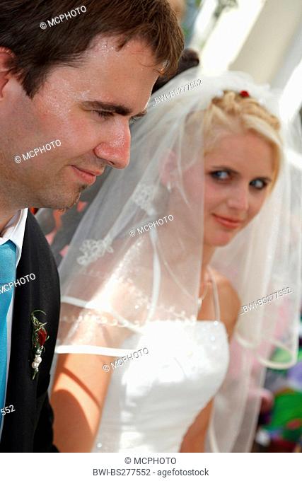 sweating bridegroom at the marriage ceremony