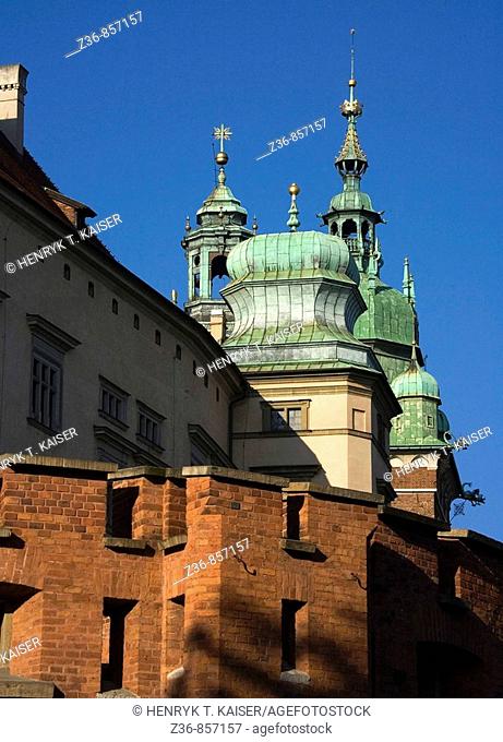 Poland, Krakow, Cathedral Tower, Wawel Hill
