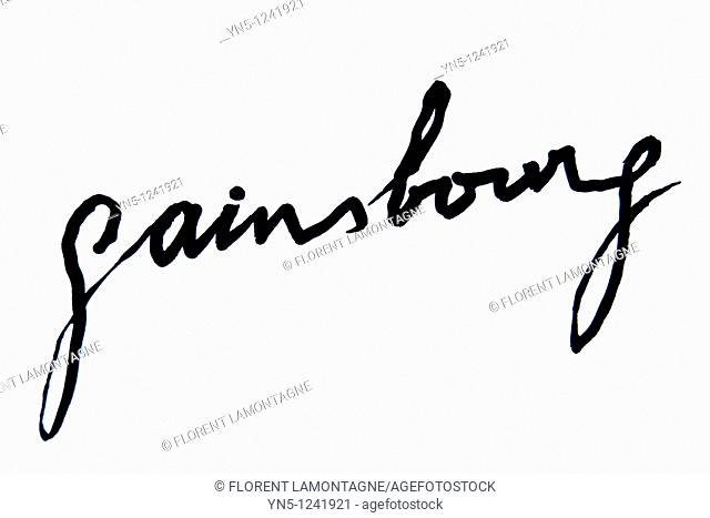 GAINSBOURG Serge 1928-1991, famous french musician and poet  His signature