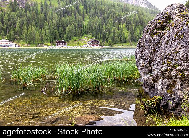view of Lake Misurina is the largest natural lake of the Cadore