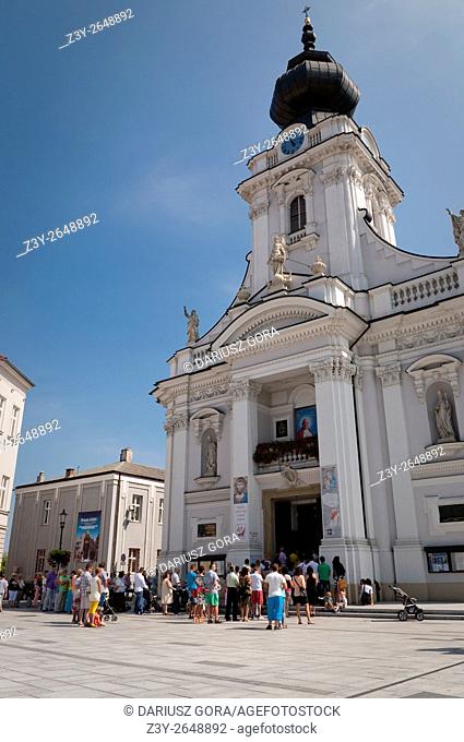 Sunday mass in Basilica of the Presentation of the Blessed Virgin Mary in Wadowice, Poland