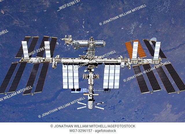 ABOARD THE INTERNATIONAL SPACE STATION -- 29 May 2011 -- The International Space Station is featured in this image photographed by an STS-134 crew member on the...