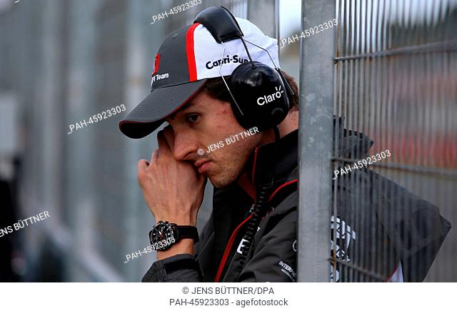 German Formula One driver Adrian Sutil of Sauber seen during the training session for the upcoming Formula One season at the Jerez racetrack in Jerez de la...