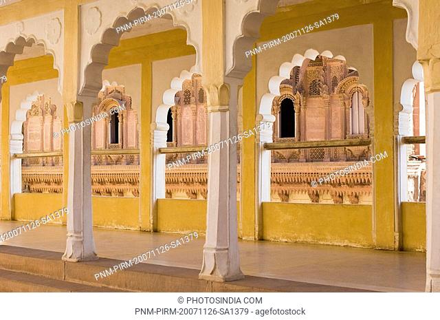 Interiors of a fort, Mehrangarh Fort, Jodhpur, Rajasthan, India