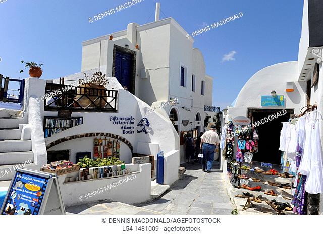 Shopping Oia Santorini Greece Island Mediterranean Cruise Aegean