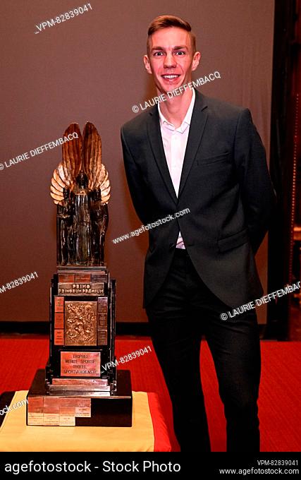 Belgian Bart Swings poses for the photographer at the award ceremony for the National Trophy of Sports Merit 2023 (Trophee National du Merite Sportif -...