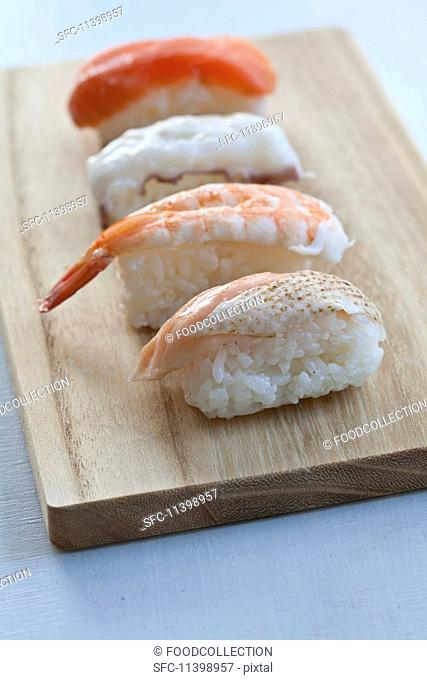 Different kind of Nigiri sushi