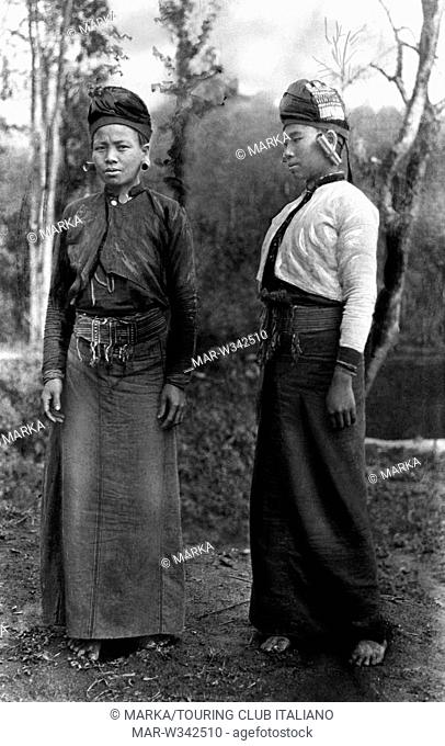 asia, siam, ritratti di donne siamesi oggi thailandesi, 1920 // asia, siam, portraits of Siamese women today Thai, 1920