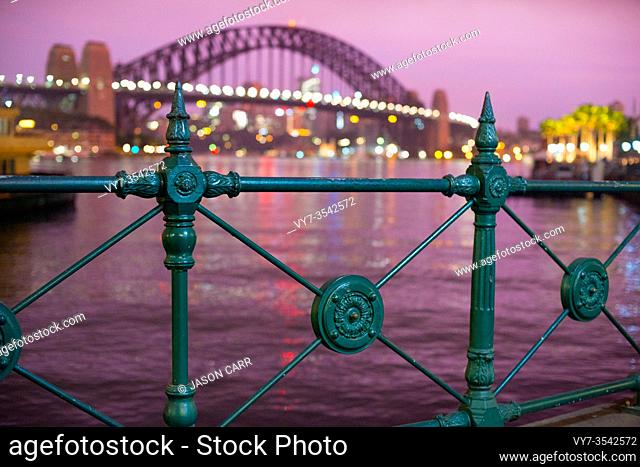 SYDNEY, AUSTRALIA - February 2, 2020: Sydney Harbour Bridge located in Sydney, NSW, Australia. Australia is a continent located in the south part of the earth