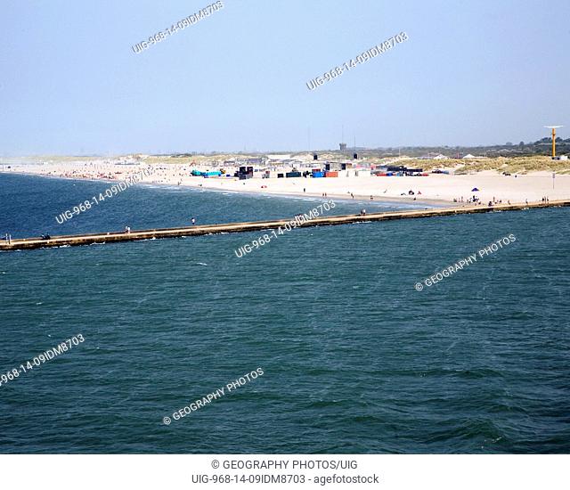 Breakwater and beach, Hook of Holland, Holland