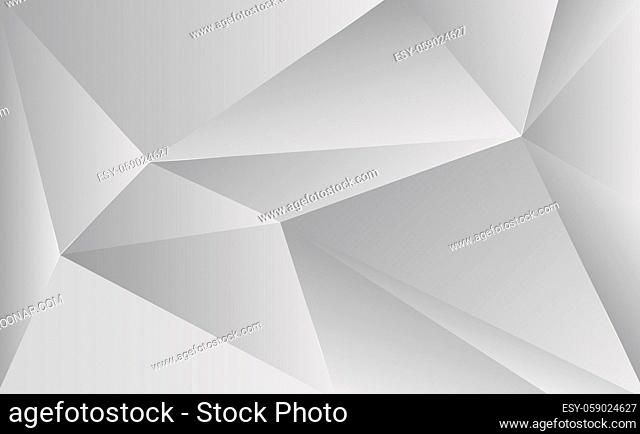 Abstract gray triangles background in different sizes - illustration
