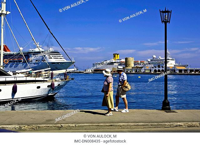 Greece, Rhodes, harbour