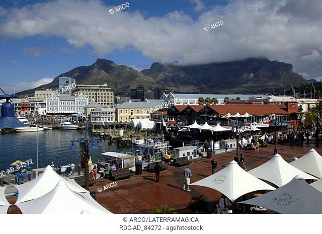 Harbour Victoria and Albert Waterfront and Table Mountain Capetown South Africa