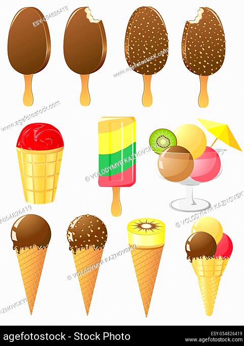 ice-cream vector illustration isolated on white background