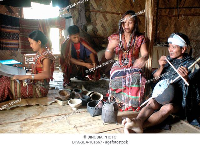 Tribal family ; Aizwal ; Mizoram ; India
