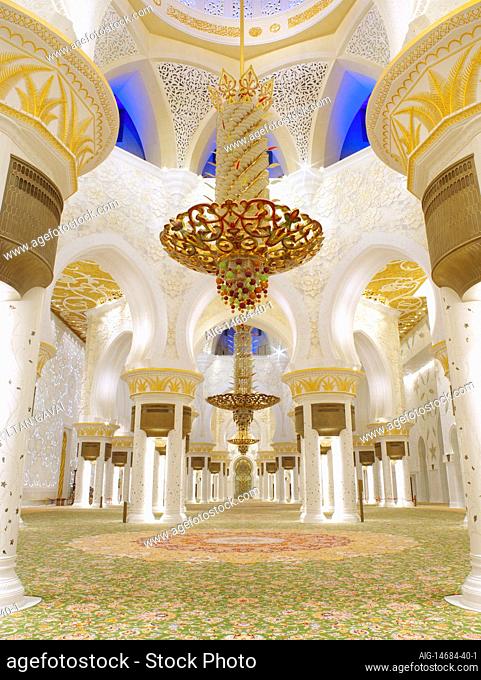 Sheikh Zayed Grand Mosque is one of the world's largest mosques, with a capacity for an astonishing 41000 worshipers. There are 82 domes, over 1000 columns