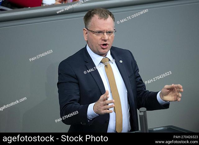 Dr. Dirk SPANIEL, AfD parliamentary group, during his speech at the 6th plenary session of the German Bundestag, German Bundestag in Berlin