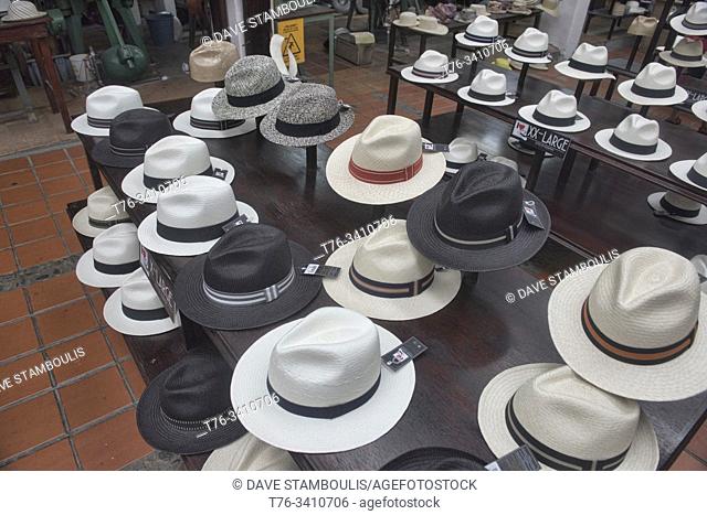 Traditional Panama hats (paja toquilla), which actually come from Ecuador