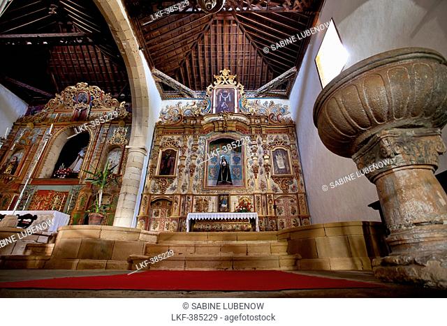 Altar, church Iglesia de Virgin de la Regla, Pajara, Fuerteventura, Canary Islands, Spain