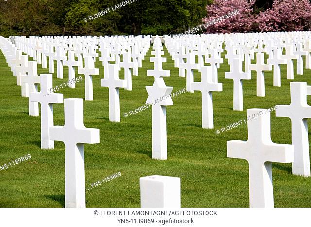 France, Lorraine province, Departement of Vosges 88, Epinal   One of the most important american cemetery in France and in Europe following to the two world...