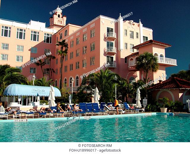 St. Petersburg, FL, Florida, Tampa Bay, St. Pete Beach, Gulf Coast Beaches, Don Cesar Resort and Spa ca. 1920, swimming pool