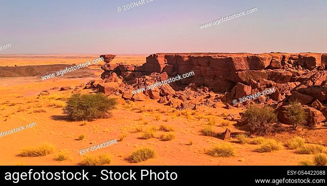 Rock formation at Sahara desert near Tchirozerine region near Agadez, Niger