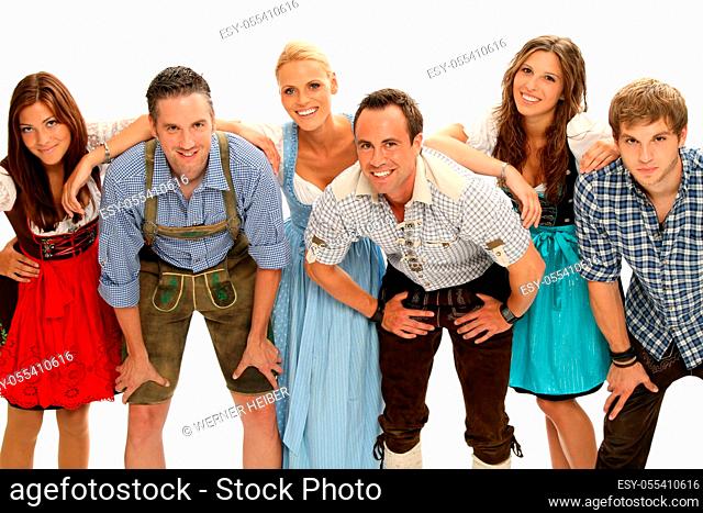 bavaria, bavarian, friends, traditional clothing, clique