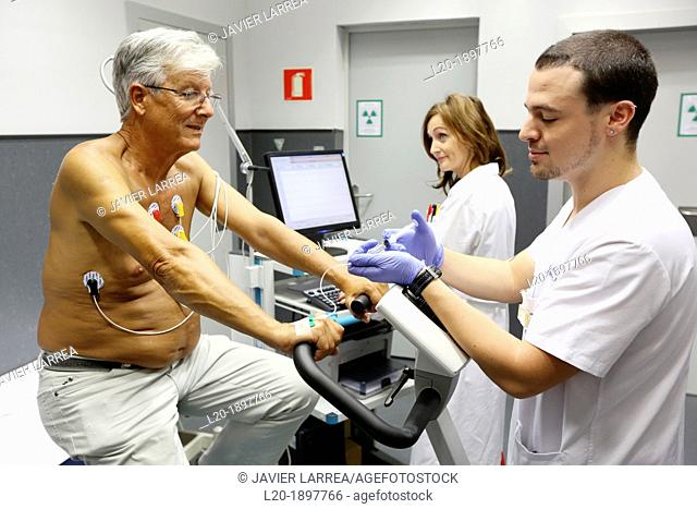 cardiology stress test, Myocardial perfusion scintigraphy in effort, Nuclear medicine, Onkologikoa Hospital, Oncology Institute, Case Center for prevention