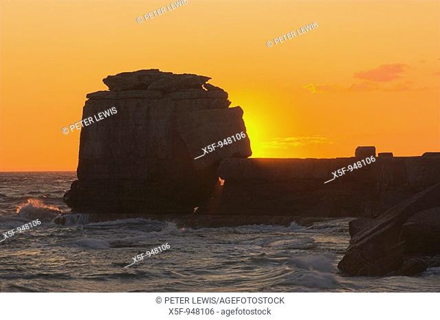 Pulpit Rock at Sunset Portland Bill nr Weymouth Dorset