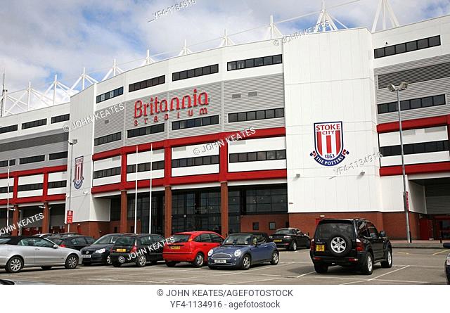 The Britannia Stadium, home ground of Stoke City Football Club from the English Premier League, Stoke-on-Trent, Staffs, England