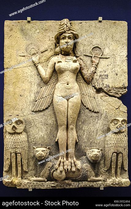 The Queen of the Night, 1800-1750 BC. C. , paleobabylonian empire, British museum, London, England, Great Britain