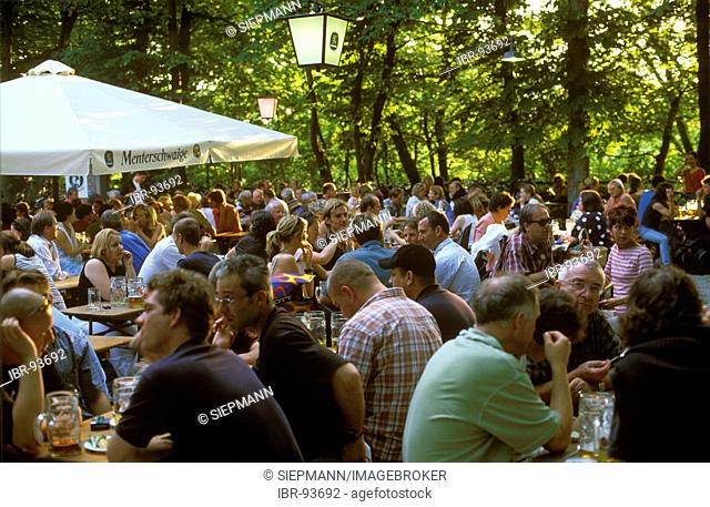 The beer garden Menterschwaige in Munich - Bavaria - Germany