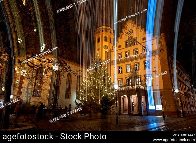 Germany, Baden-Wuerttemberg, Karlsruhe, the market square of the Durlach district