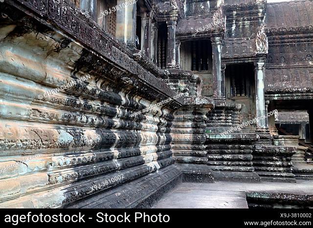 Architectural detail, Angkor Temples, Cambodia