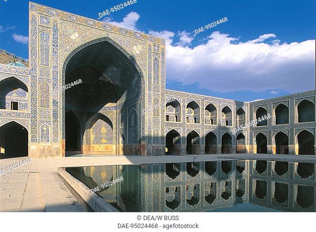 Iran - Esfahan. Maydan-e Emam or Meidan Emam (UNESCO World Heritage List, 1979). Royal Mosque Masjed-e Emam. Courtyard